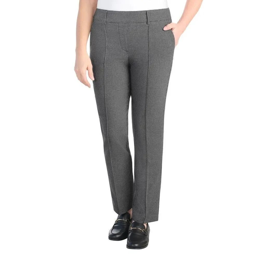 Hilary Radley Pull On Pants checkered print